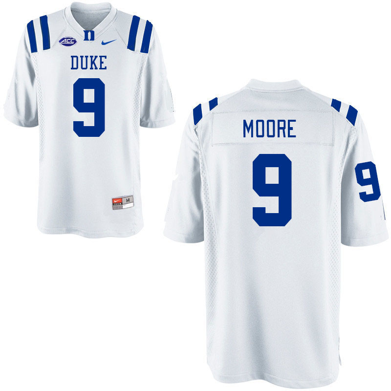 Duke Blue Devils #9 Jaquez Moore College Football Jerseys Stitched-White